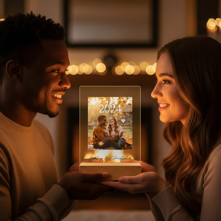 Personalized Acrylic Light "Our Day" | Night Light, Decor Light, Glowlight
