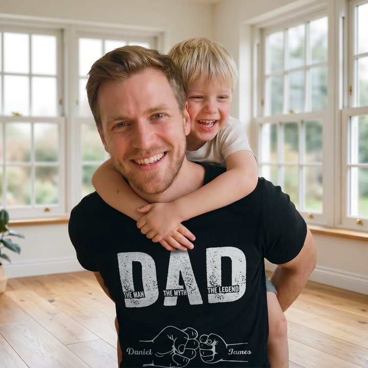 Personalized T‑Shirt "Dad - The Man, The Myth, The Legend"