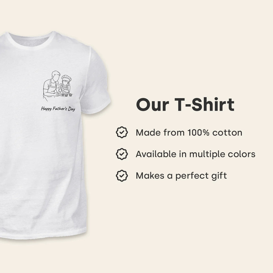 Personalized T-Shirt "Dad Line Art"