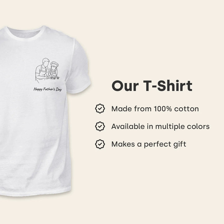 Personalized T-Shirt "Dad Line Art"