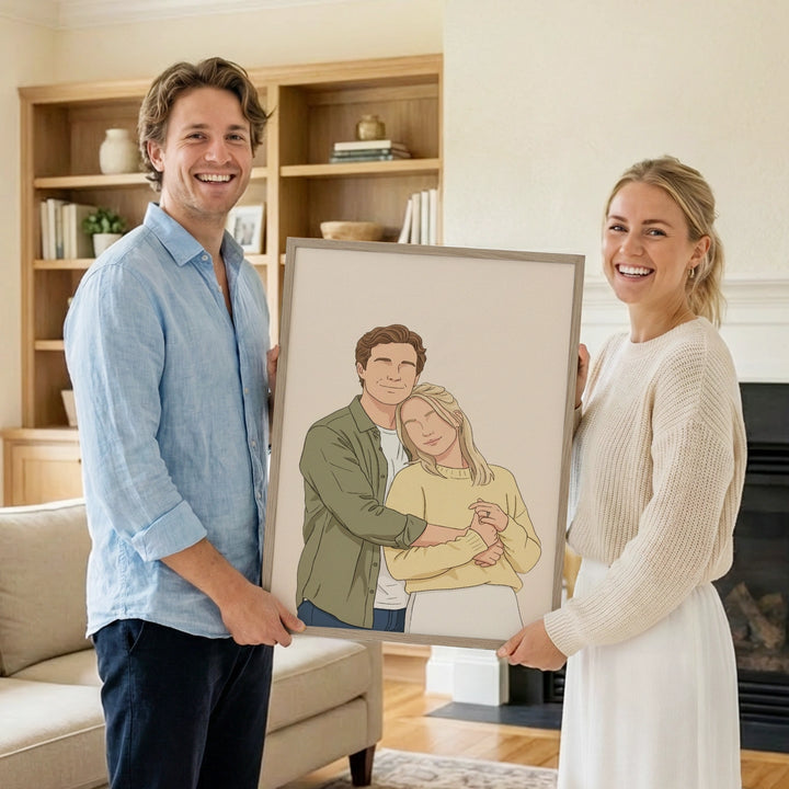 Personalized Poster "Couple Drawing"