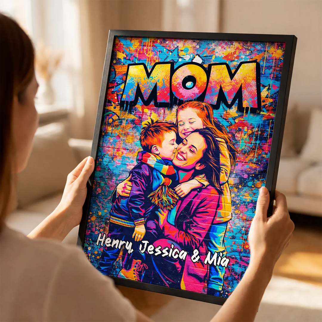 Personalized Graffiti Poster "Best Mom"