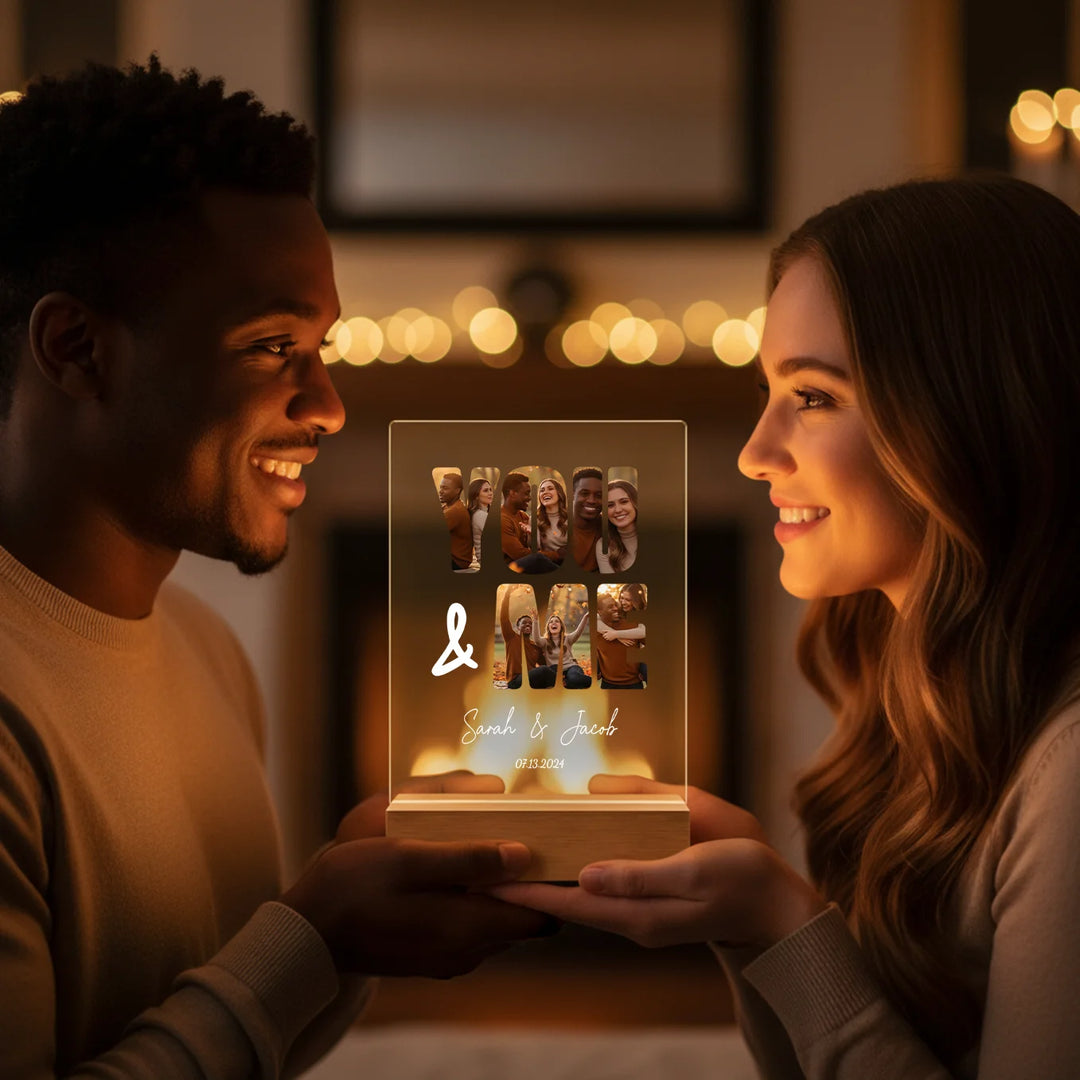 Personalized Acrylic Light “You and Me” | Night Light, Decorative Light