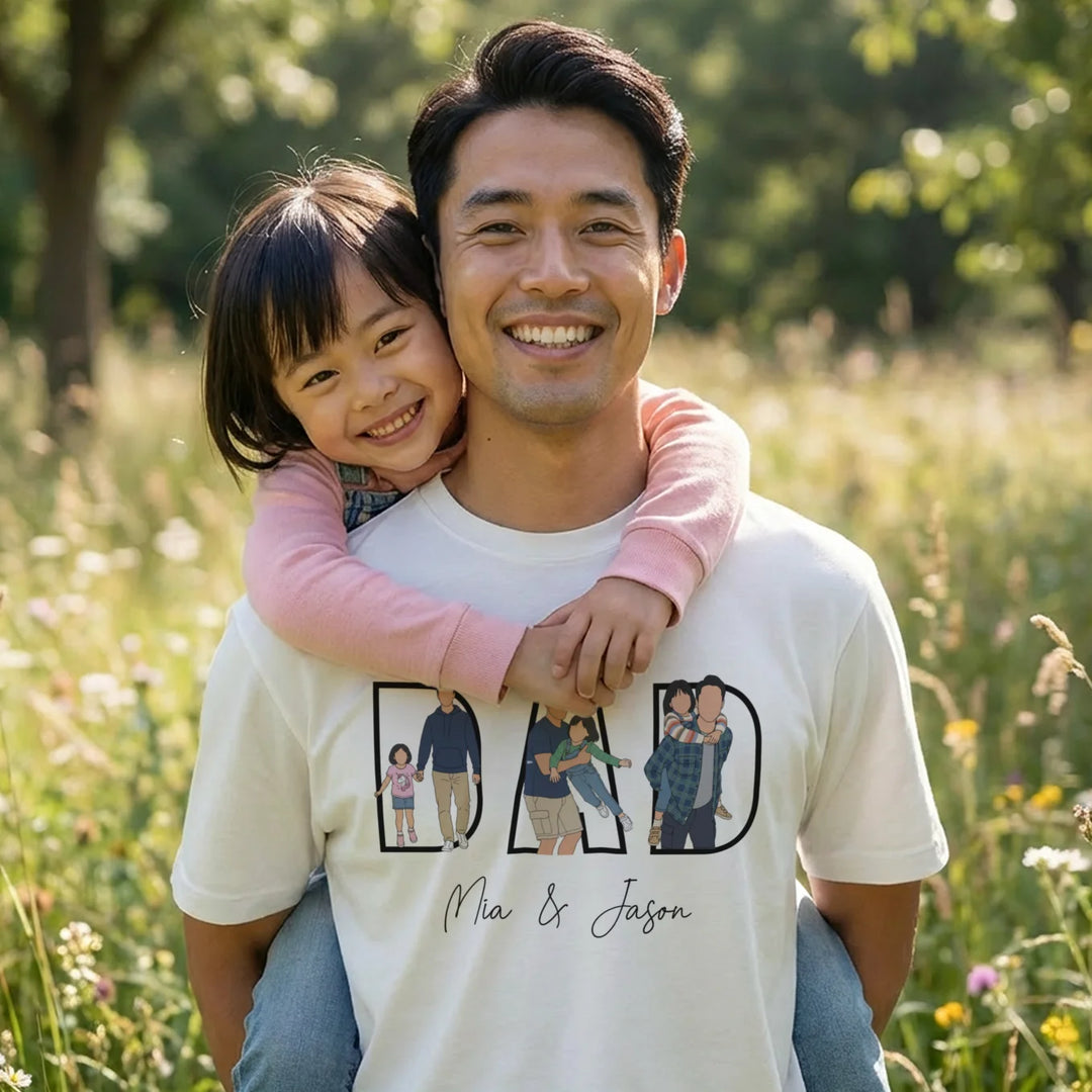 Personalized T-Shirt "DAD" with Photos