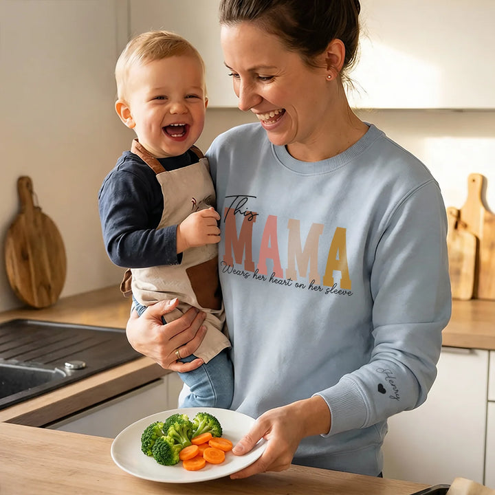 Personalized Sweater "Mama" with Sleeve Print