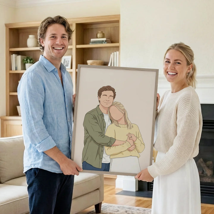 Personalized Poster "Couple Drawing"