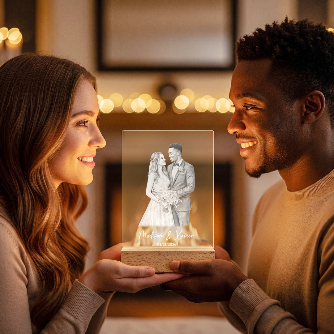 Personalized Glowlight "Wedding Watercolors"