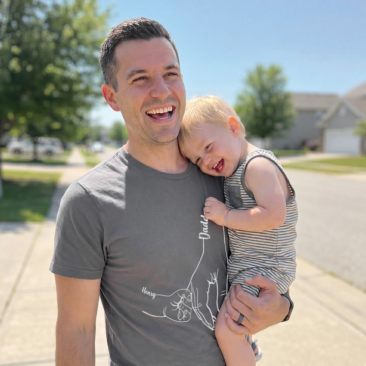 Personalized Dad T-Shirt “Holding Hands”