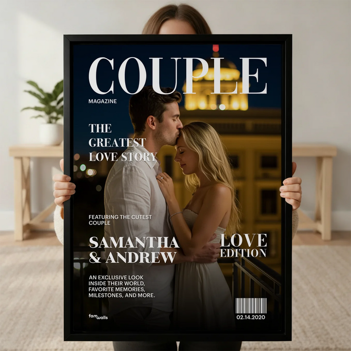 Personalized Canvas "Couple Magazine"