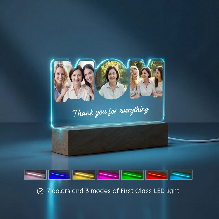 Personalized Acrylic Light "MOM"