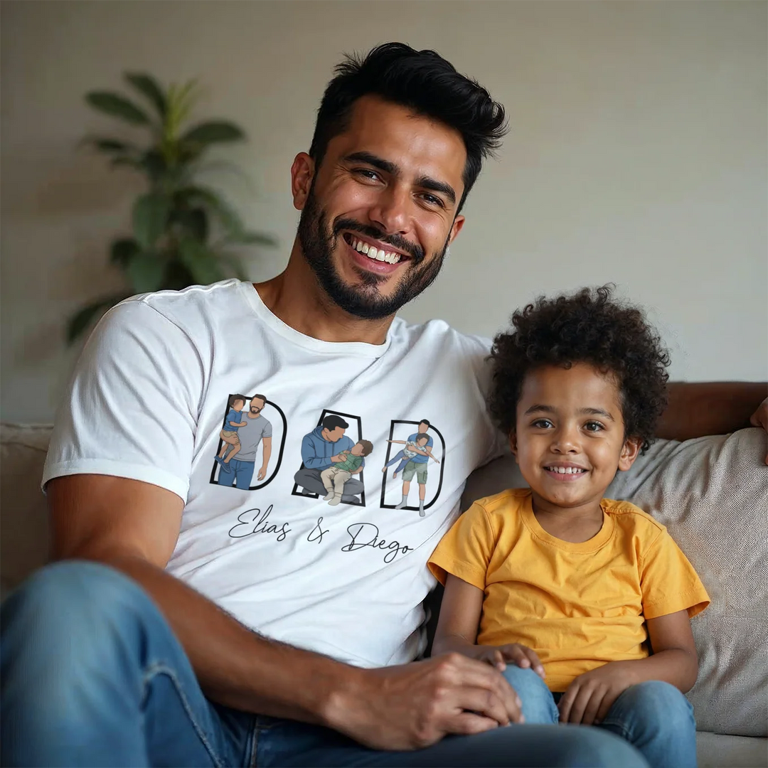 Personalized T-Shirt "DAD" with Photos