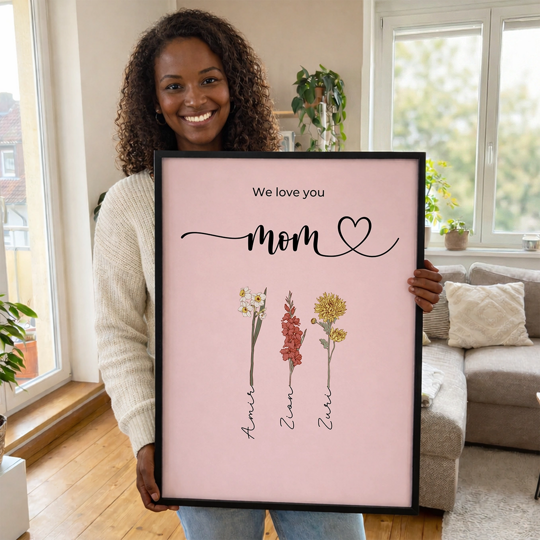 Personalized Poster "Flowers for Mom"