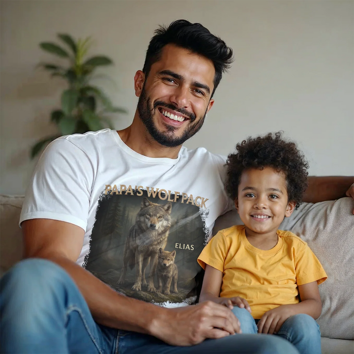 Personalized T-Shirt "Dad's Wolf Pack"