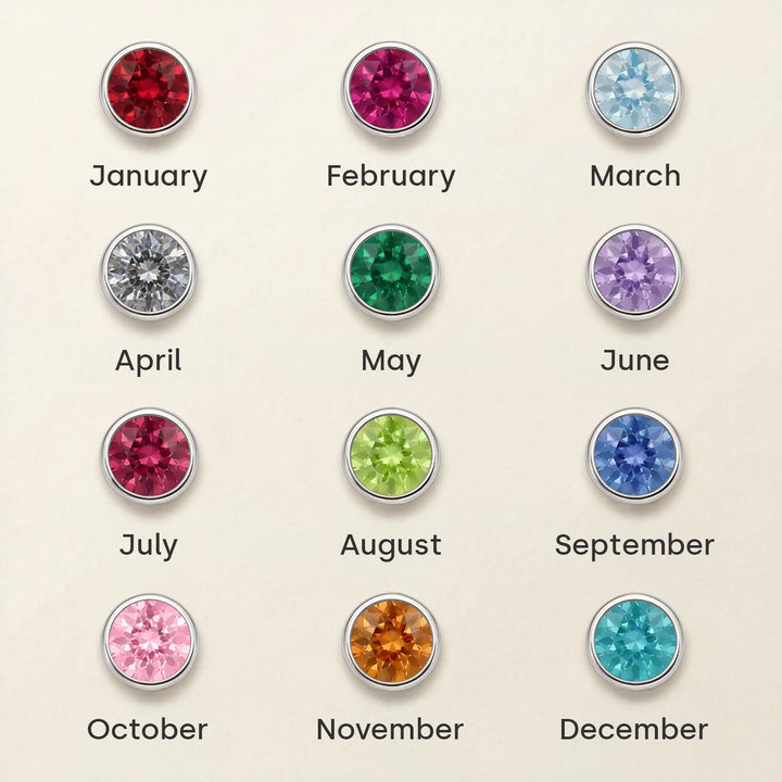 Personalized Necklace "Name with Birthstone"