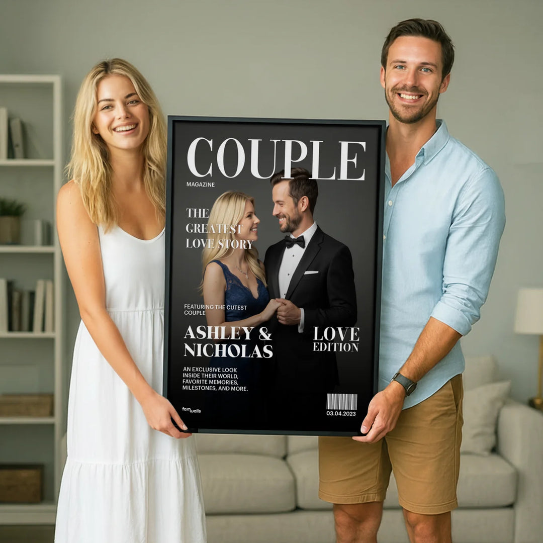 Personalized Canvas "Couple Magazine"