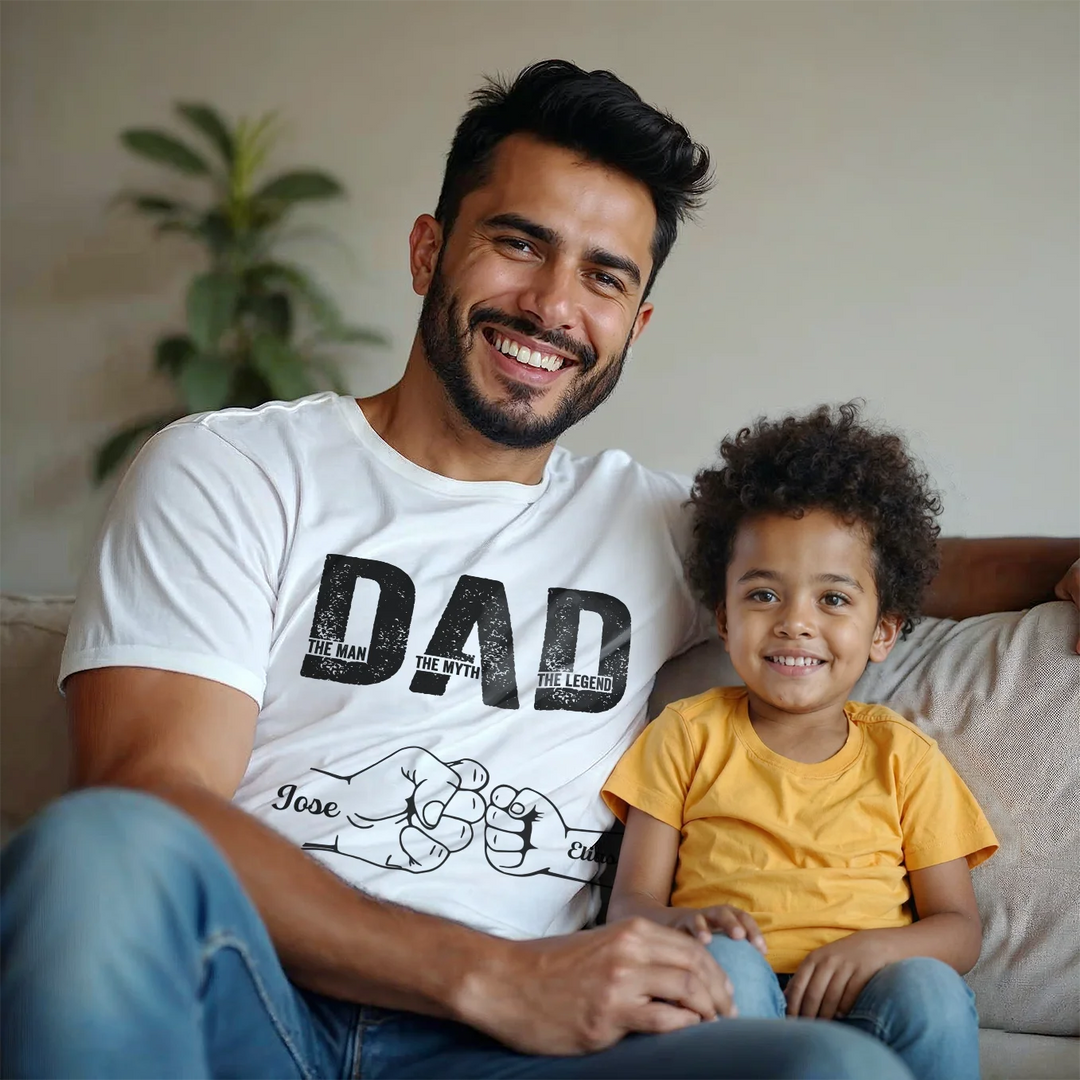 Personalized T‑Shirt "Dad - The Man, The Myth, The Legend"