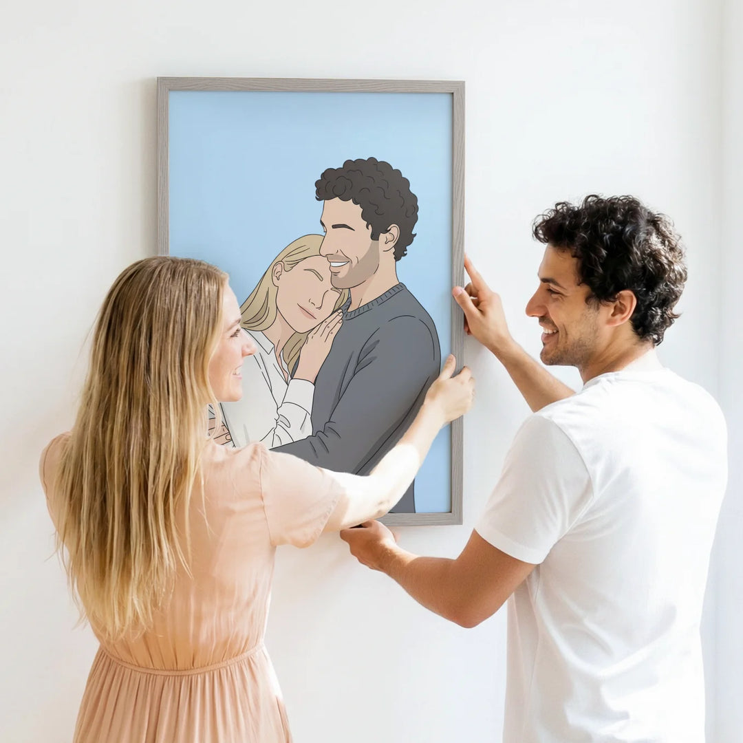 Personalized Poster "Couple Drawing"