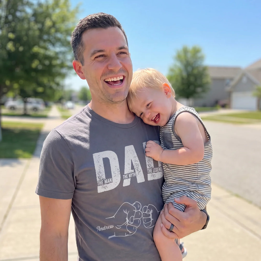 Personalized T‑Shirt "Dad - The Man, The Myth, The Legend"