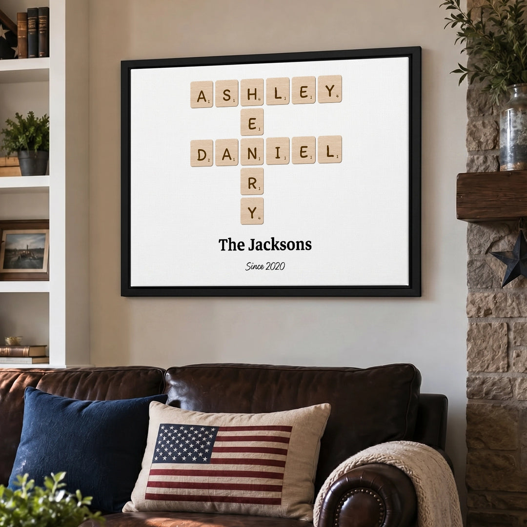 Personalized Canvas "Scrabble"