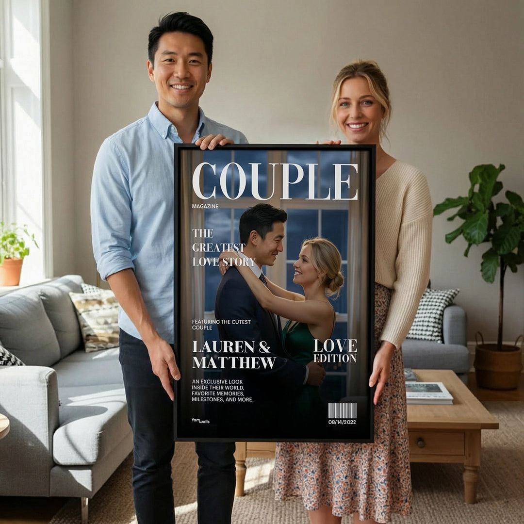 Personalized Canvas "Couple Magazine"