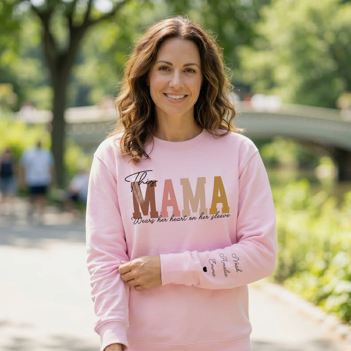 Personalized Sweater "Mama" with Sleeve Print
