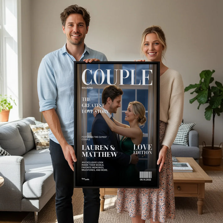 Personalized Canvas "Couple Magazine"