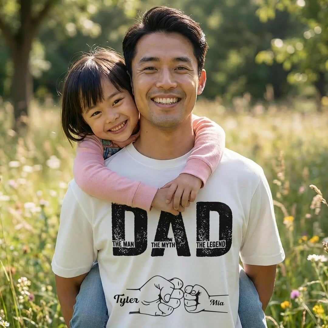 Personalized T‑Shirt "Dad - The Man, The Myth, The Legend"