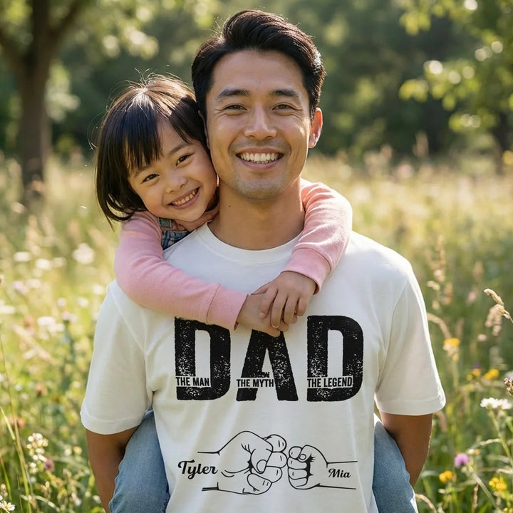 Personalized T‑Shirt "Dad - The Man, The Myth, The Legend"