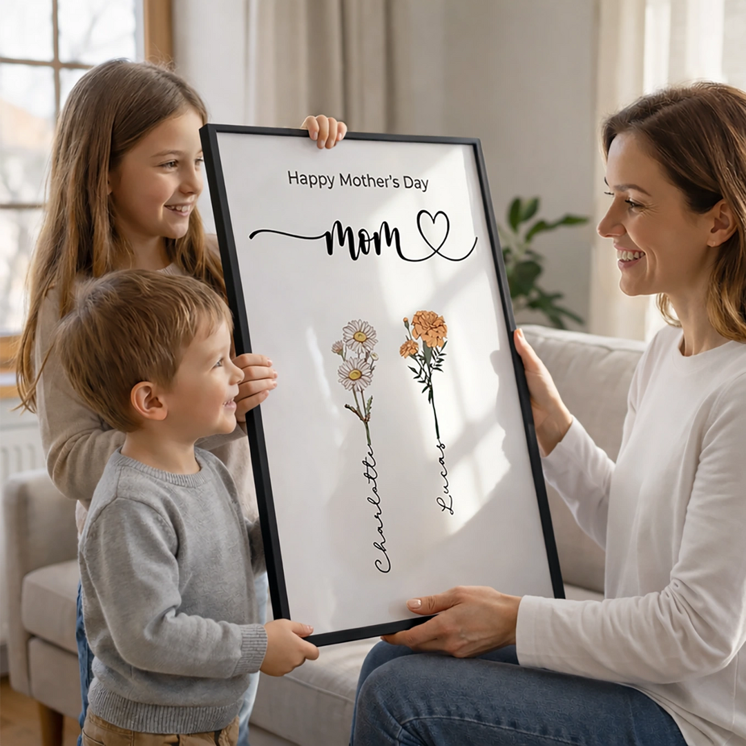 Personalized Poster "Flowers for Mom"