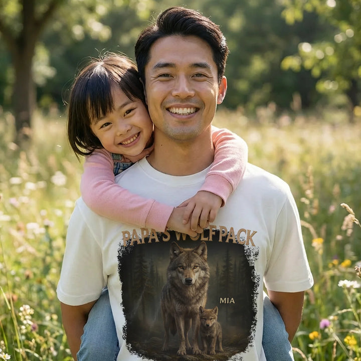 Personalized T-Shirt "Dad's Wolf Pack"