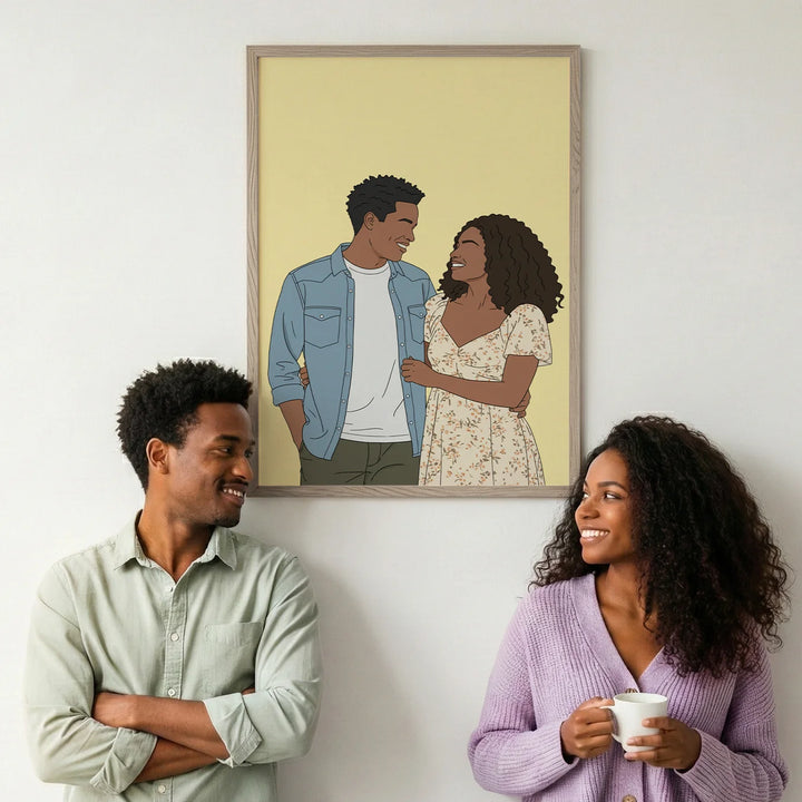 Personalized Poster "Couple Drawing"