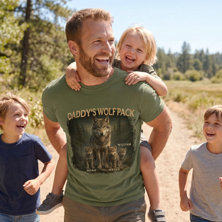Personalized T-Shirt "Dad's Wolf Pack"
