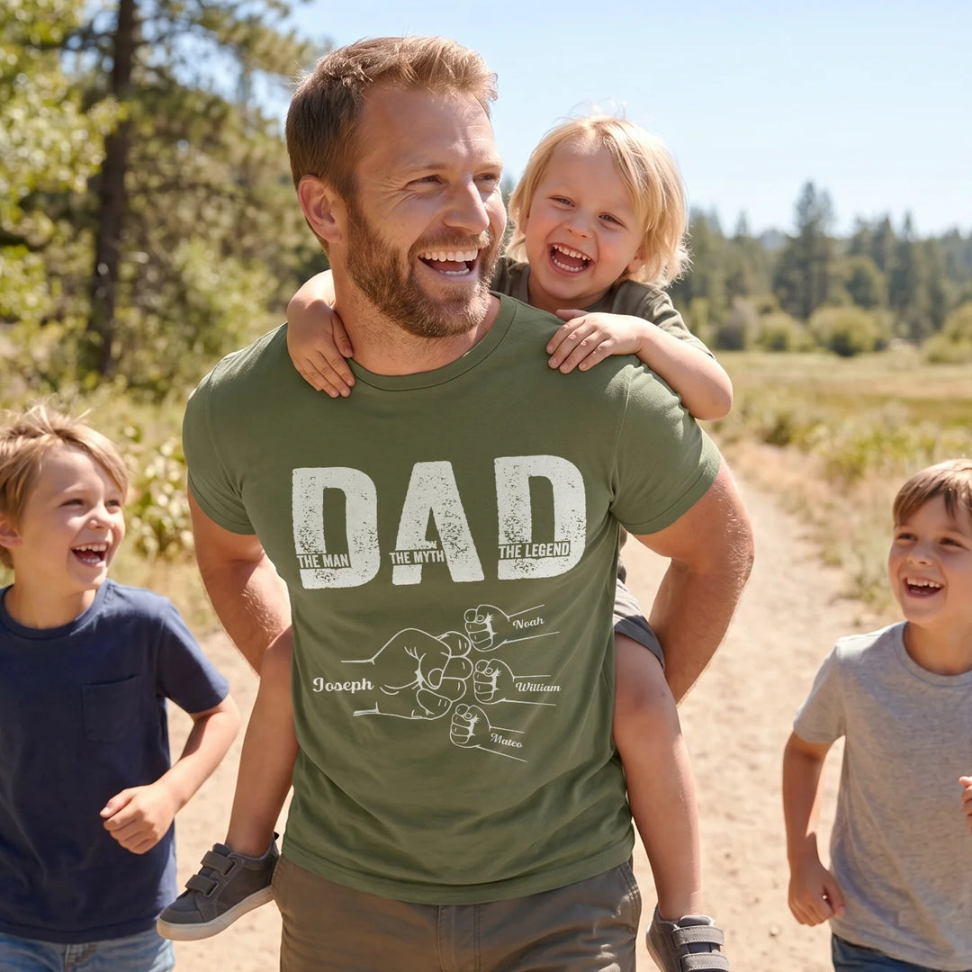 Personalized T‑Shirt "Dad - The Man, The Myth, The Legend"
