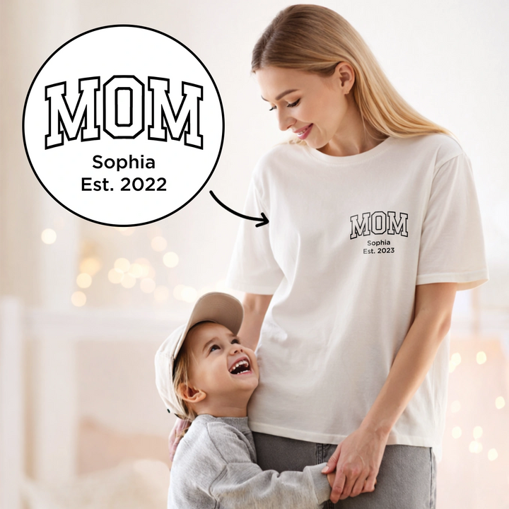 Personalized Oversized T-Shirt "Mom"