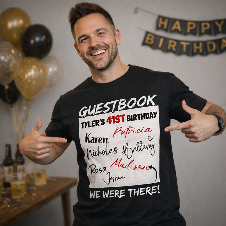 Personalized T-Shirt "Birthday Guestbook"