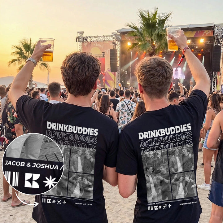 Personalized T-Shirt "Drinkbuddies"