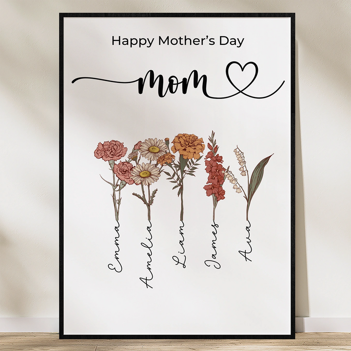 Personalized Poster "Flowers for Mom"