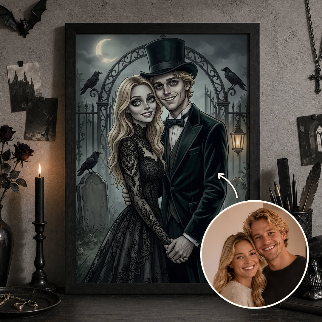 Personalized Poster "Couple Gothic"
