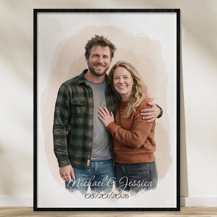 Personalized Watercolor Poster "Your Photo"