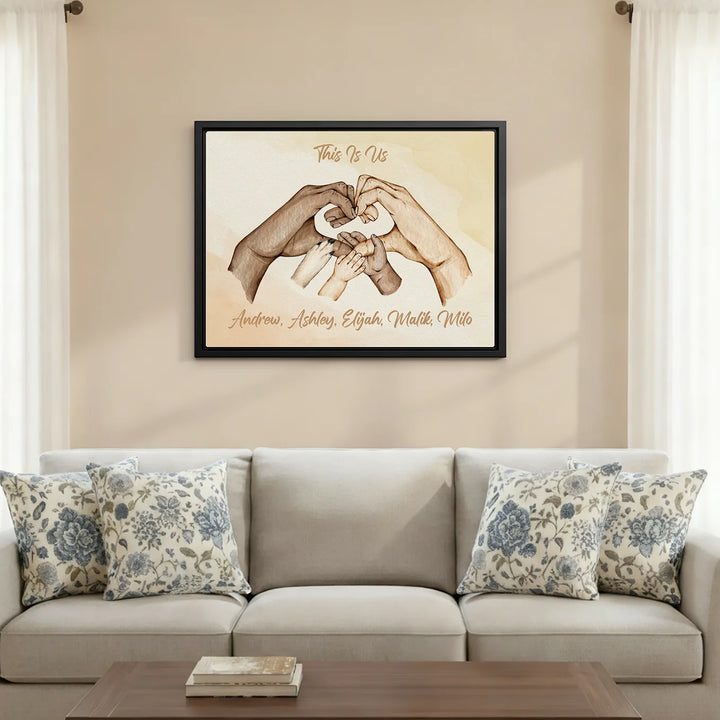 Personalized Canvas "Family Happiness"