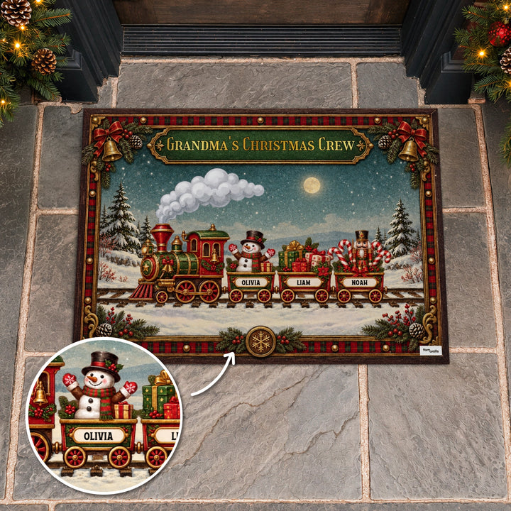 Personalized Doormat "Christmas Train"