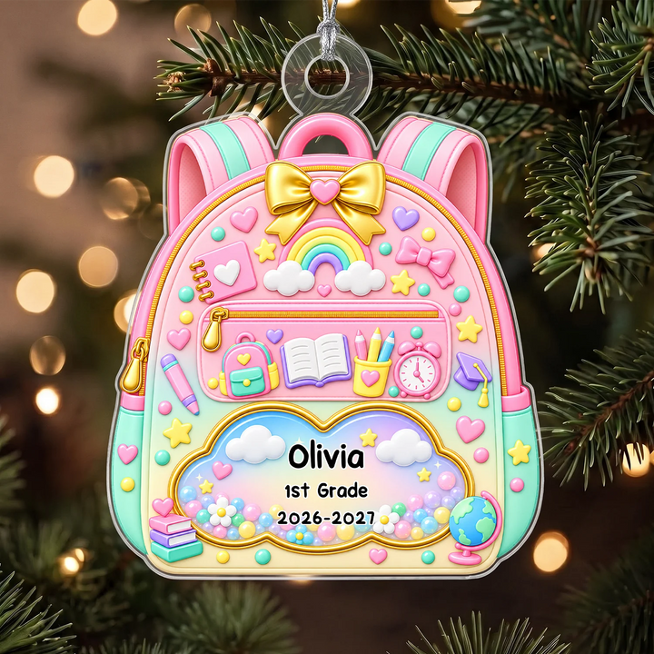 Personalized Ornament "School Backpack"