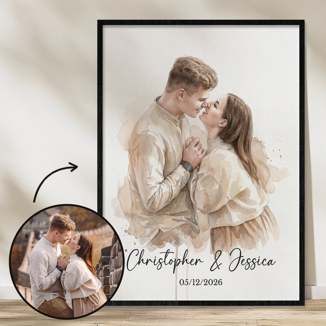 Personalized Poster "Watercolor Couple"
