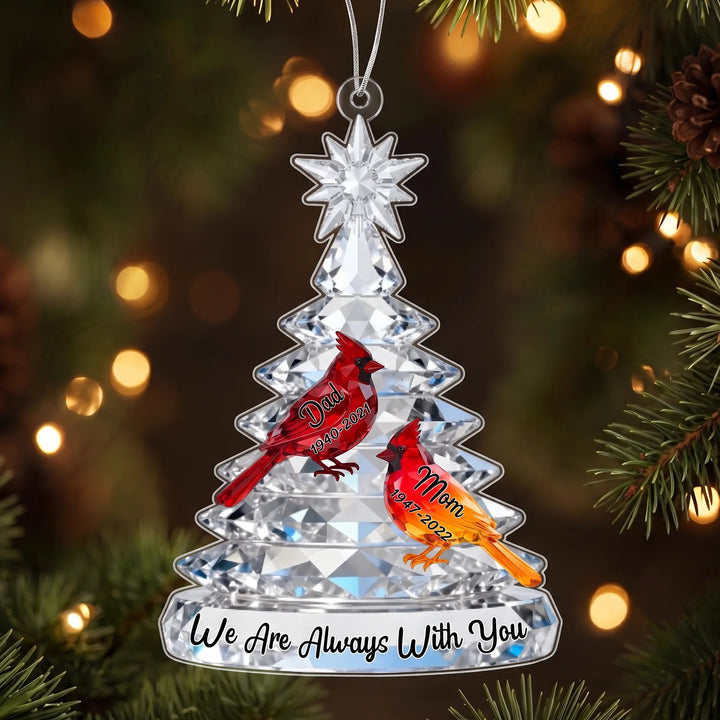 Personalized Christmas Tree Ornament "Cardinals Memorial"
