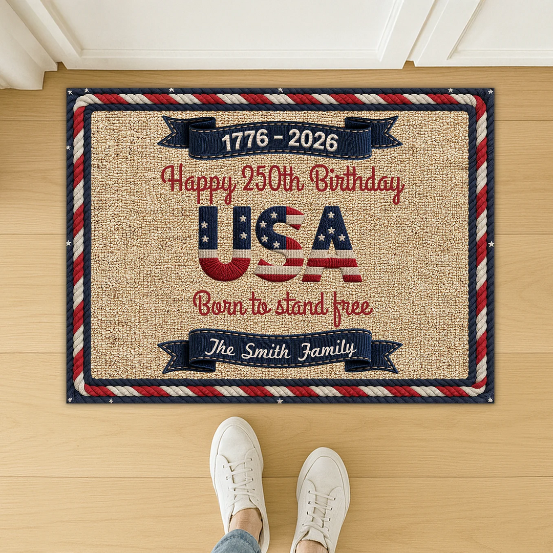 Personalized Doormat “Happy 250th Birthday”