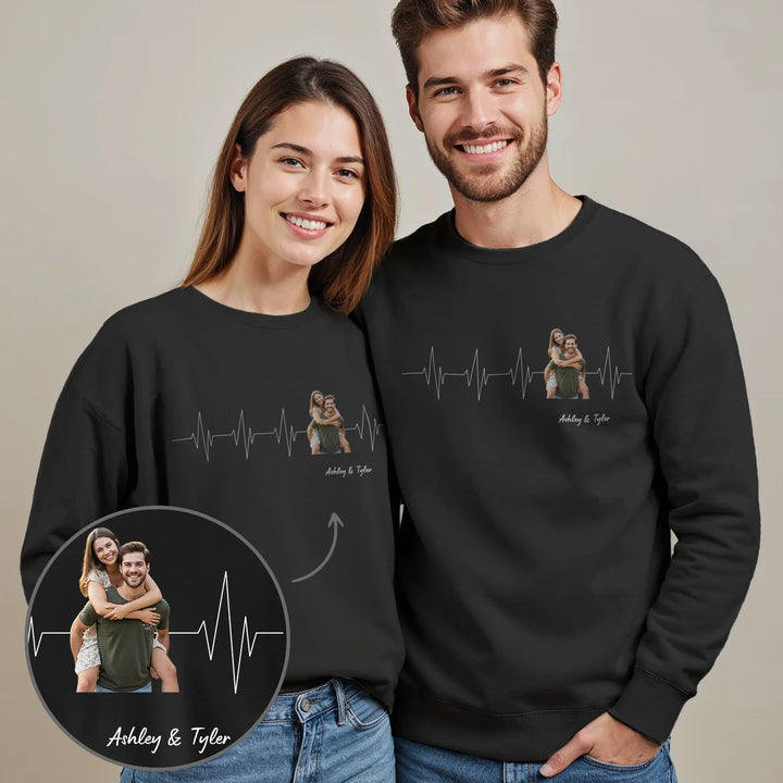 Personalized Sweater "Heartbeat Couple"