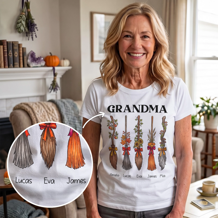 Personalized T-Shirt "Grandma Witch Broomsticks"