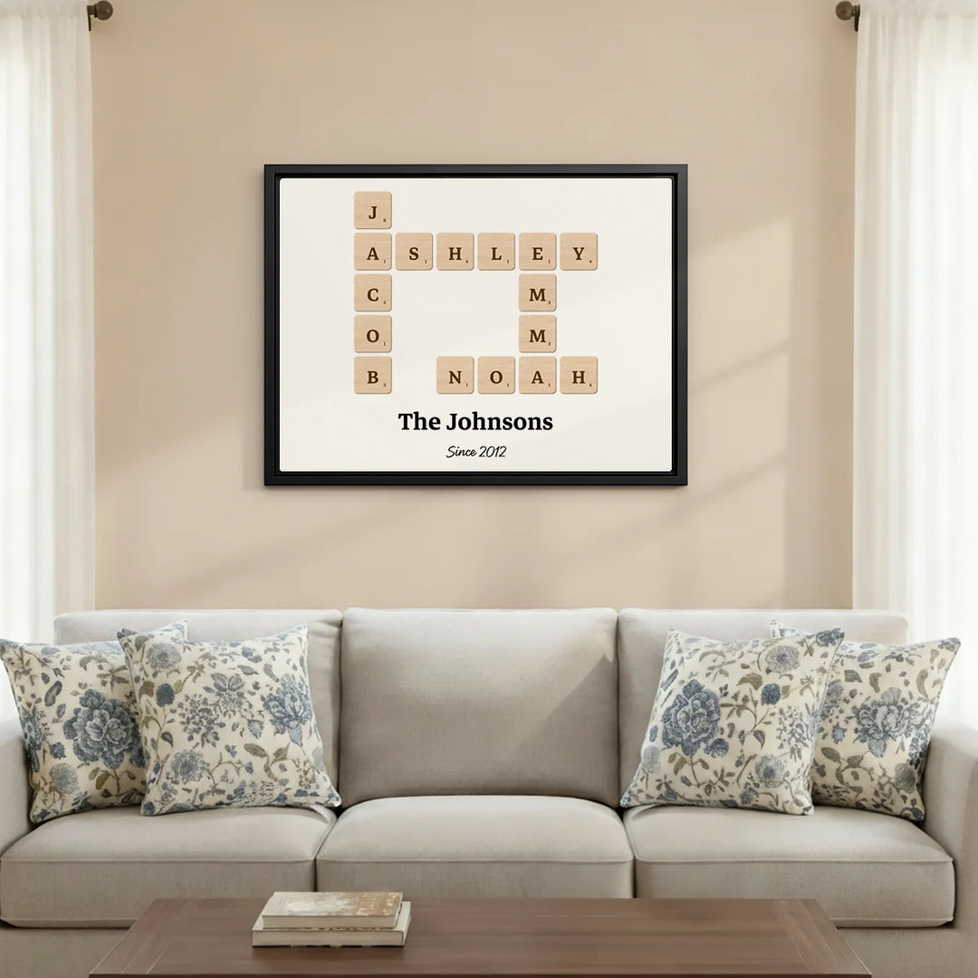 Personalized Canvas "Scrabble"