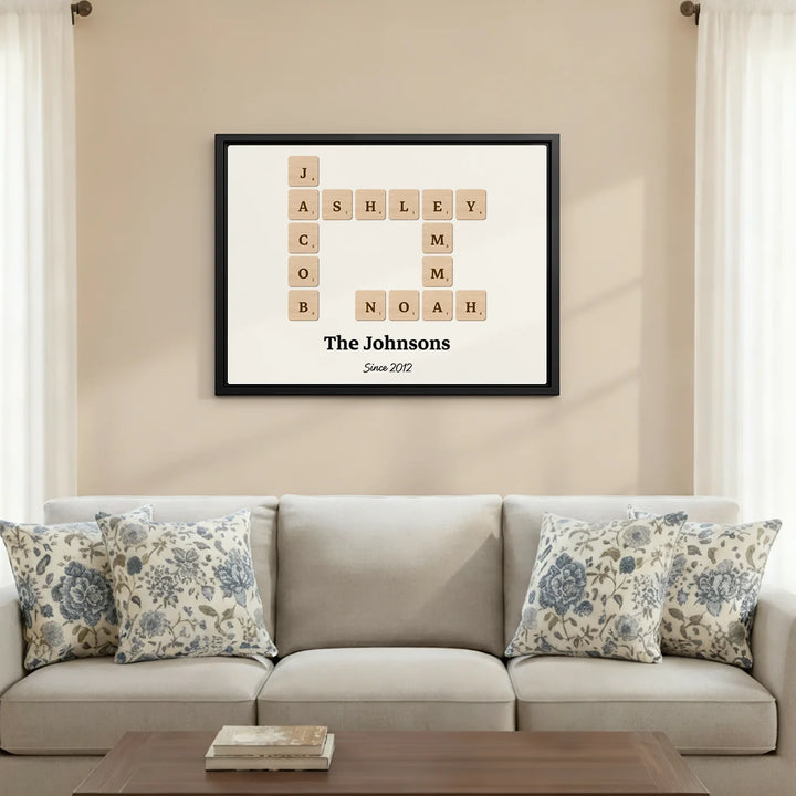 Personalized Canvas "Scrabble"