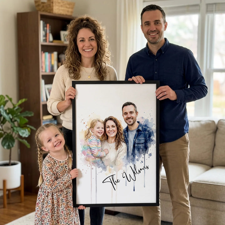Personalized Poster Family "Watercolor"